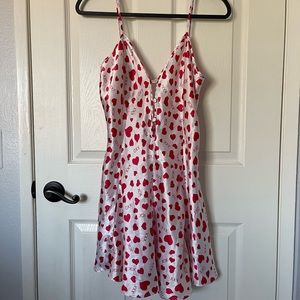 LA Intimates Vintage Y2K red hearts fairy slip dress